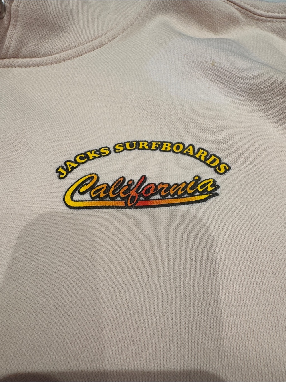 Jacks Surfboards California Light Pink logo Hoodie